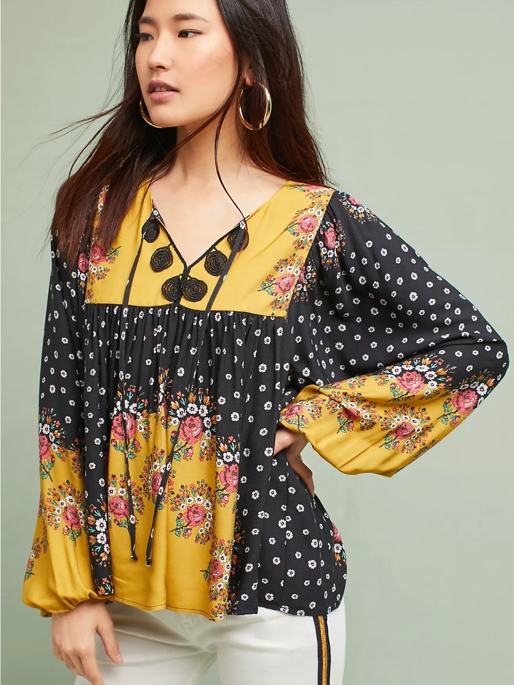 Farm Rio Intarsia Top size large READ